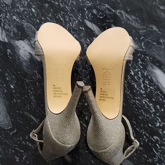 BRAND NEW NINA STRAPPY HEEL SPARKLE&SHINE OPEN TOE SANDAL - Picture 14 of 15